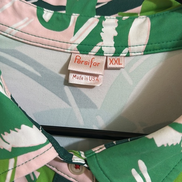 EUC Persifor XXL Women’s Tropical Palm Leaf Button Down Blouse - Picture 3 of 4